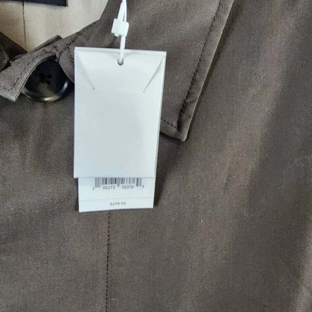 Vince Lightweight Car Coat Men's L Downtown Spread Collar Button Front Closure